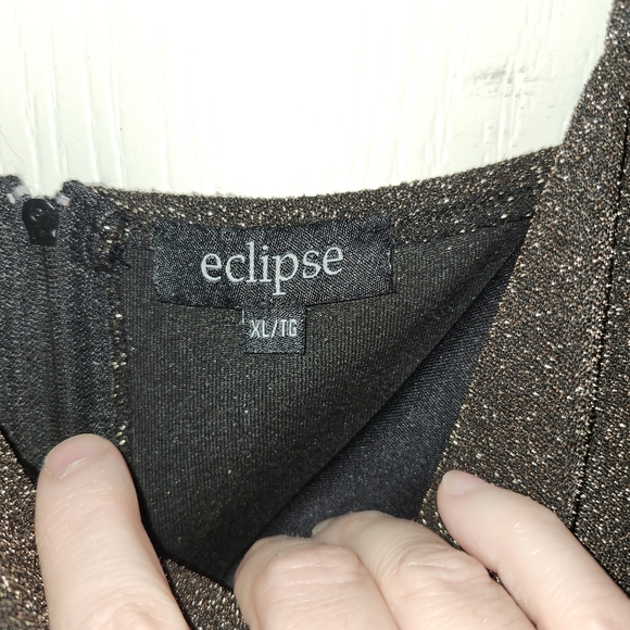 Shimmer mini gold and black  glitter dress, party dress size xl - Picture 3 of 4